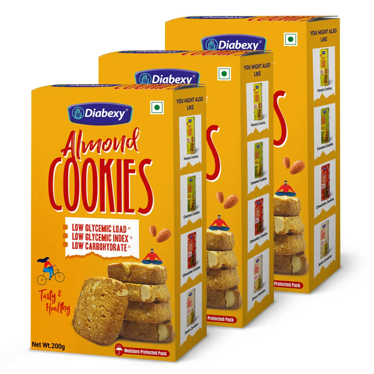 Diabexy Sugar-Free Almond Cookies - 200g - Image 3