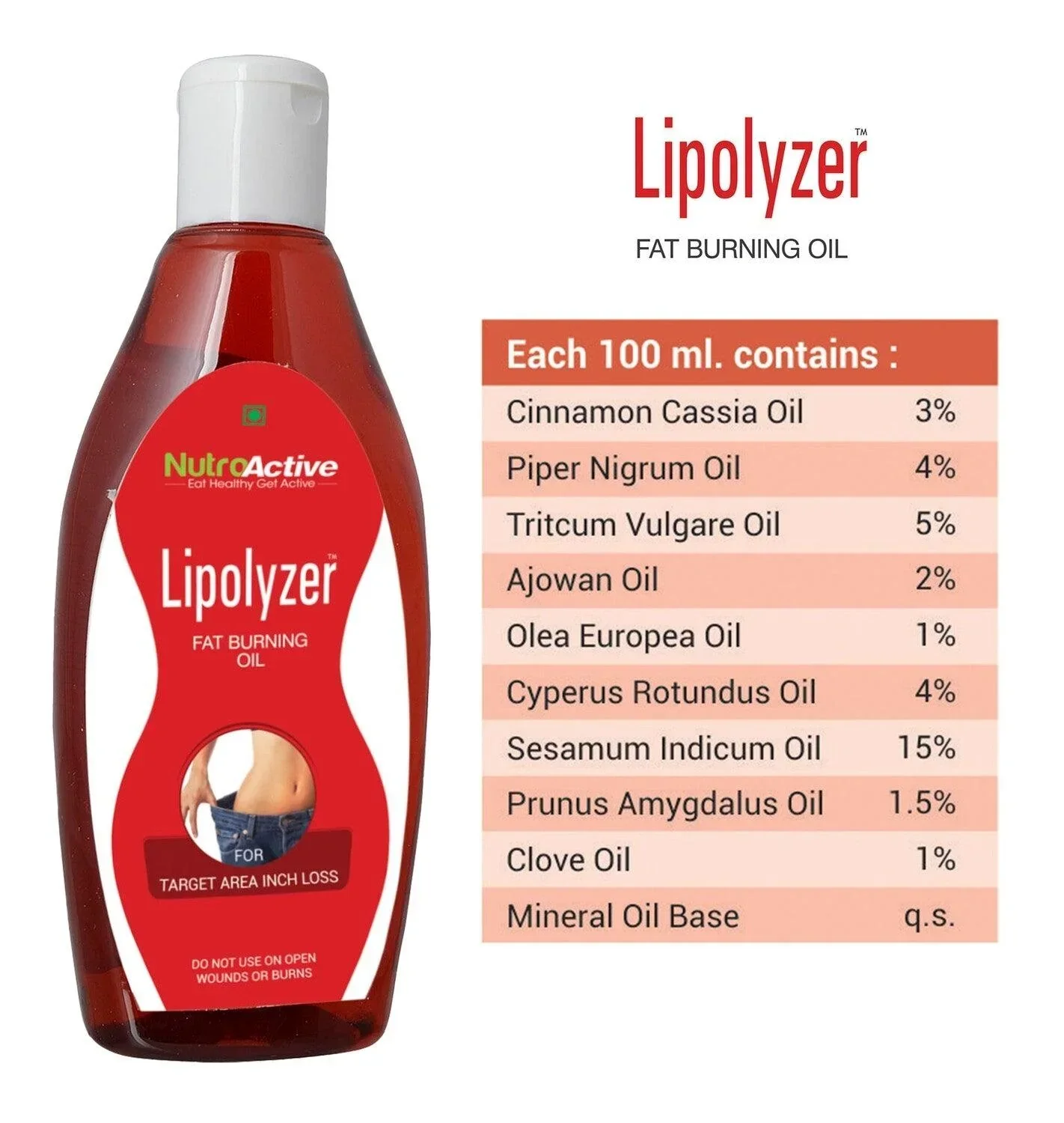 Nutroactive Lipolyzer Fat Burning Oil Weight Management- 225ml - Image 2