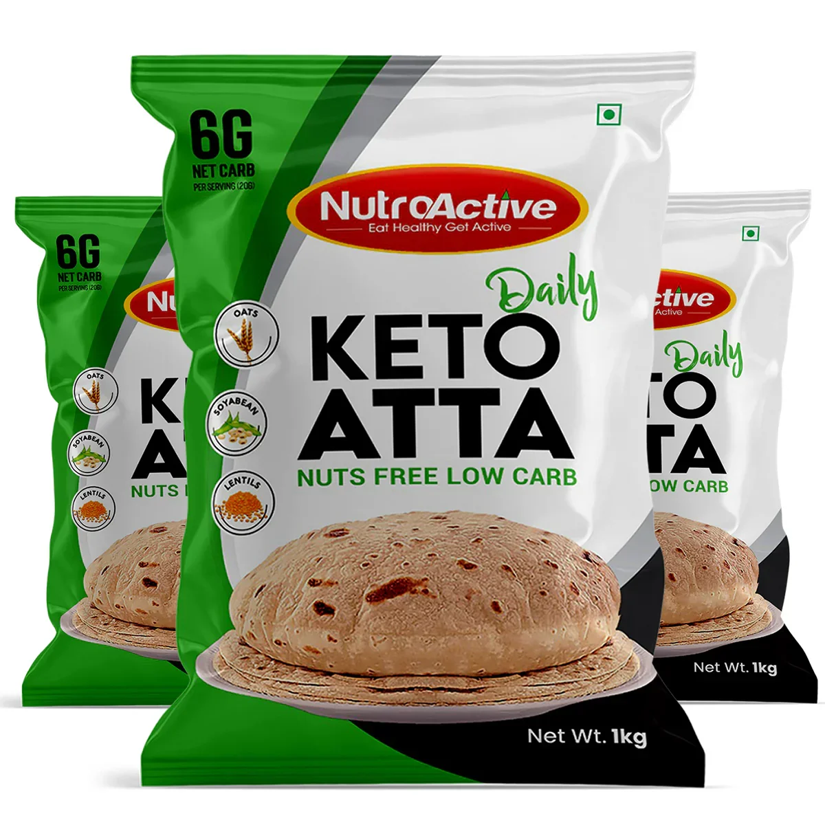 NutroActive Keto Atta Daily | Nuts Free Low Carb Atta - Image 3