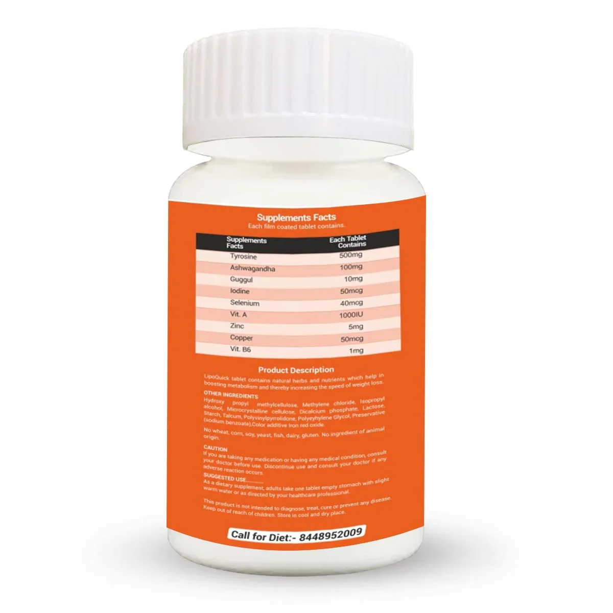 Nutroactive Lipoquick Bullet (Fat Burner, Thyroid Supplement ,Weight Management Product) 30 Tab - Image 3